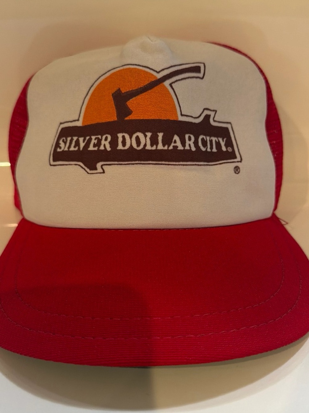 Red and White Logo Trucker Hat